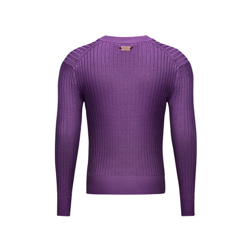 Volante Cashmere V-Neck Knit (Purple)