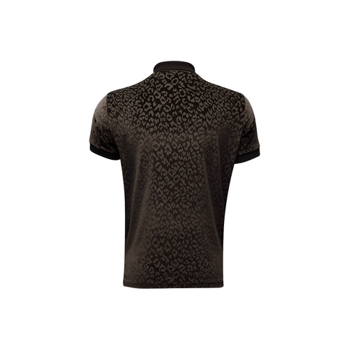 Premium Leopard Velvet PK Shirts [Brown]