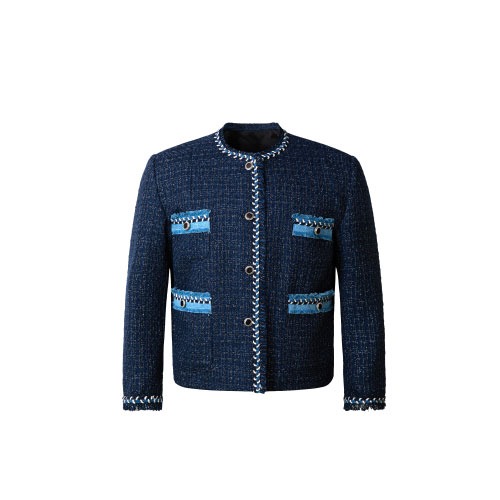 Chad Malone Tweed Denim Jacket [Blue]