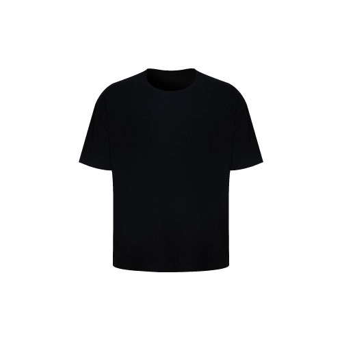 Chad Malone Terry Cutting OverFit T-Shirt(Semi-Wide Neck) [Black]