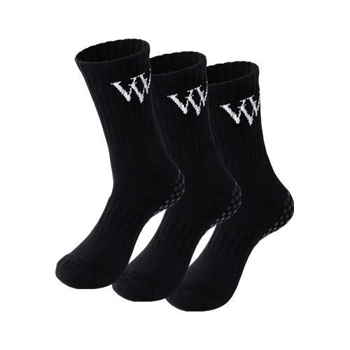 Triple V Non-slip Socks 3pack [Black]